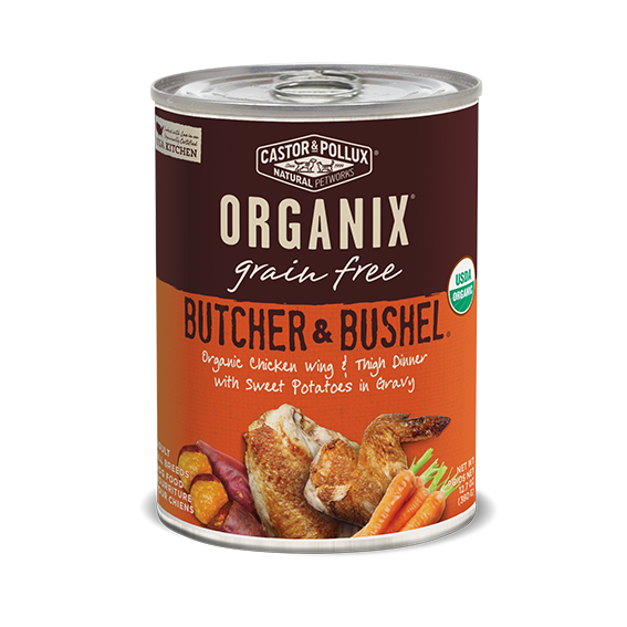 Organix Butcher & Bushel Grain Free Organic Chicken Wing & Thigh Dinner