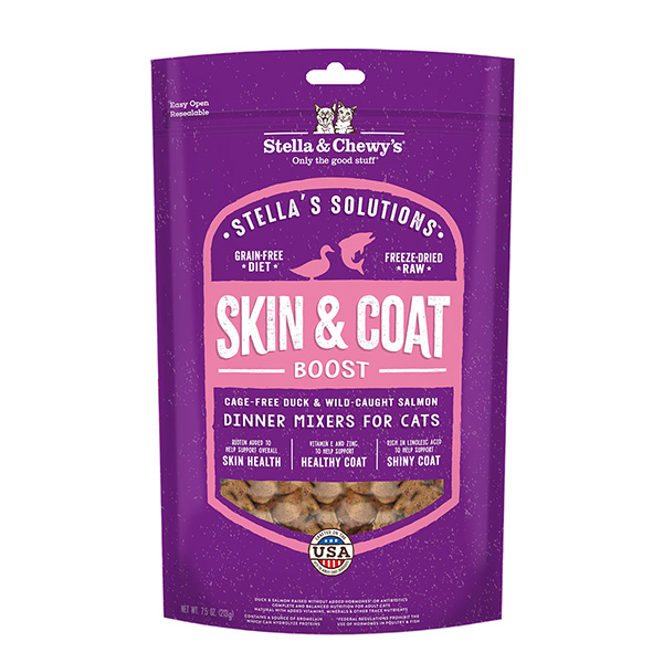 Stella’s Solutions Skin & Coat Boost Cage Free Duck & Wild Caught Salmon for Cats