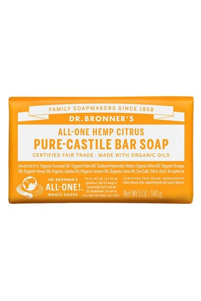 Dr Bronner's 香橙香皂 | Dr Bronner's Citrus Orange Pure-Castile Bar Soap