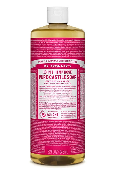 Dr Bronner's 玫瑰香皂液 | Dr Bronner's Rose Pure-Castile Liquid Soap