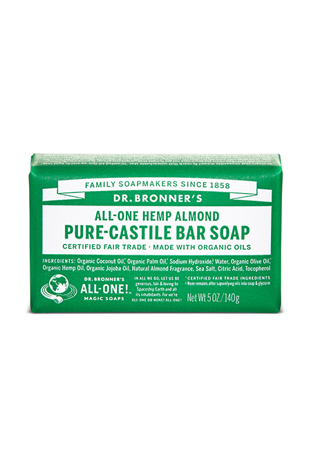Dr Bronner's Almond Pure-Castile Bar Soap