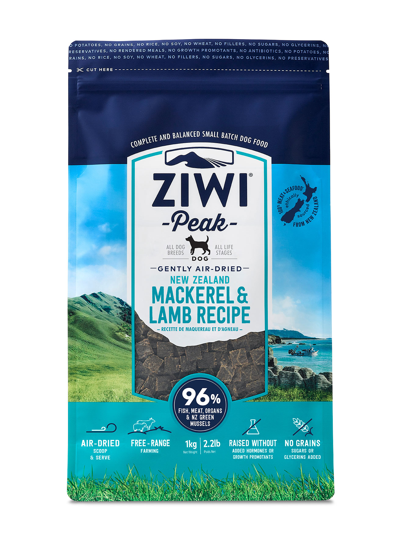 Ziwipeak Air Dried Mackerel & Lamb Dog Food / ZiwiPeak 風乾鯖魚羊肉狗糧